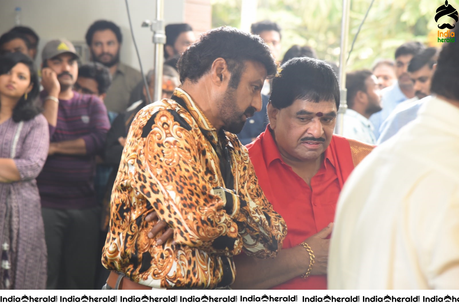 Actor Balayya and Boyapati Srinu Seeks the blessings at the Pooja Set 1