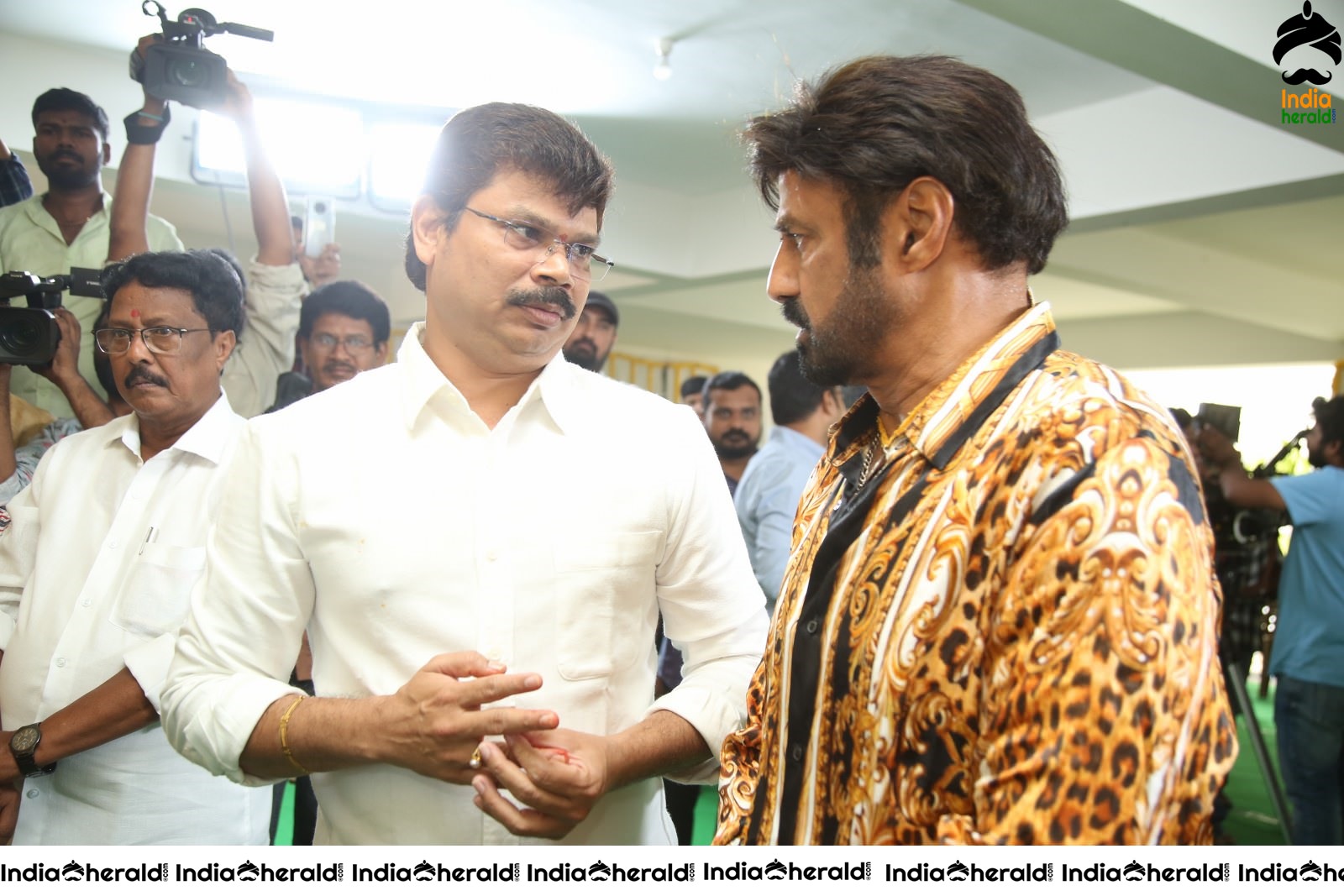 Actor Balayya and Director Boyapati Srinu Spotted together at the Pooja