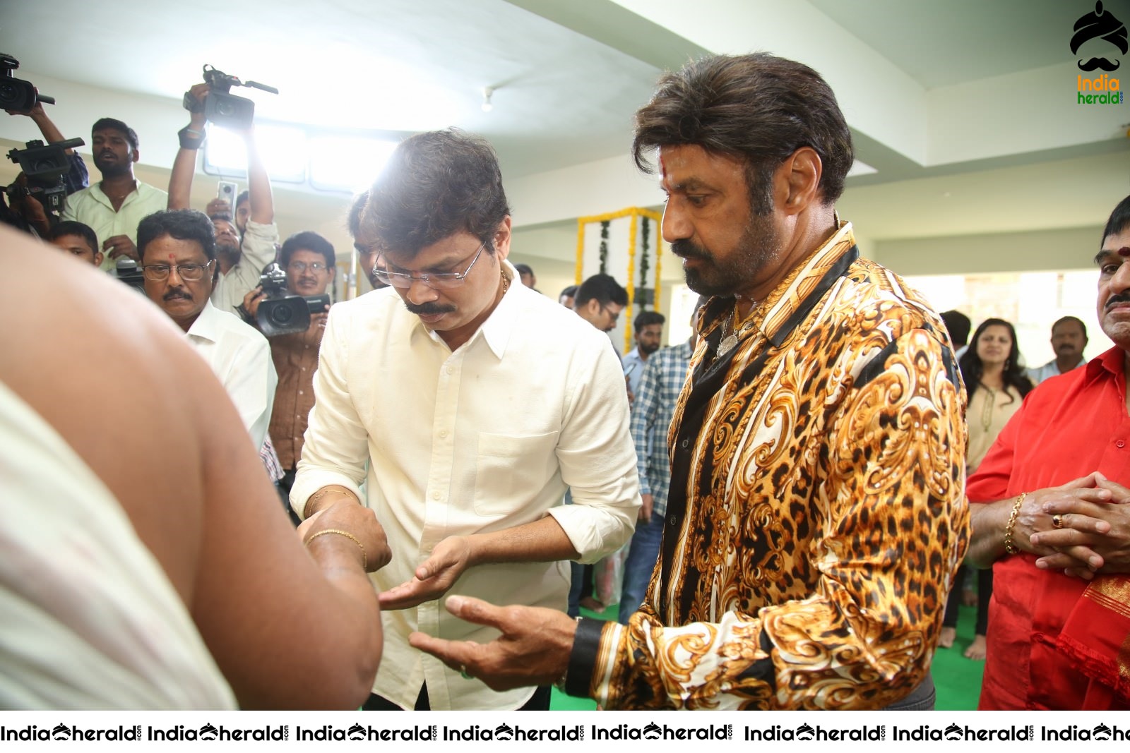 Actor Balayya and Director Boyapati Srinu Spotted together at the Pooja