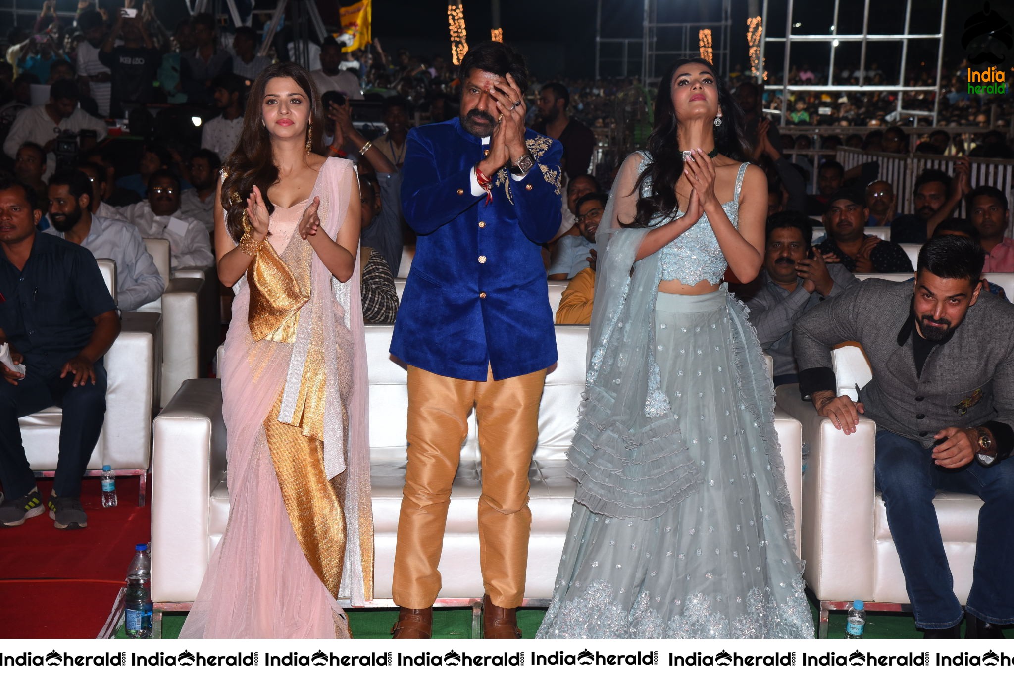 Actor Balayya Sitting between Vedika and Sonal Chauhan Set 2