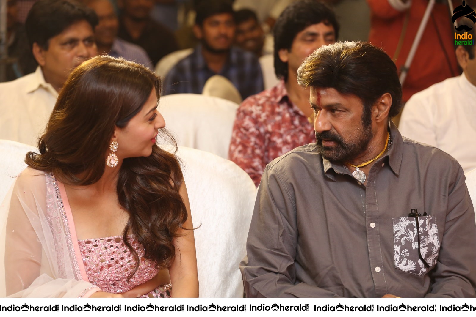 Actor Balayya spotted with Vedika On the Dais