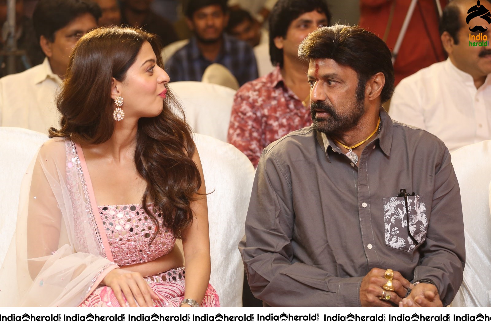 Actor Balayya spotted with Vedika On the Dais
