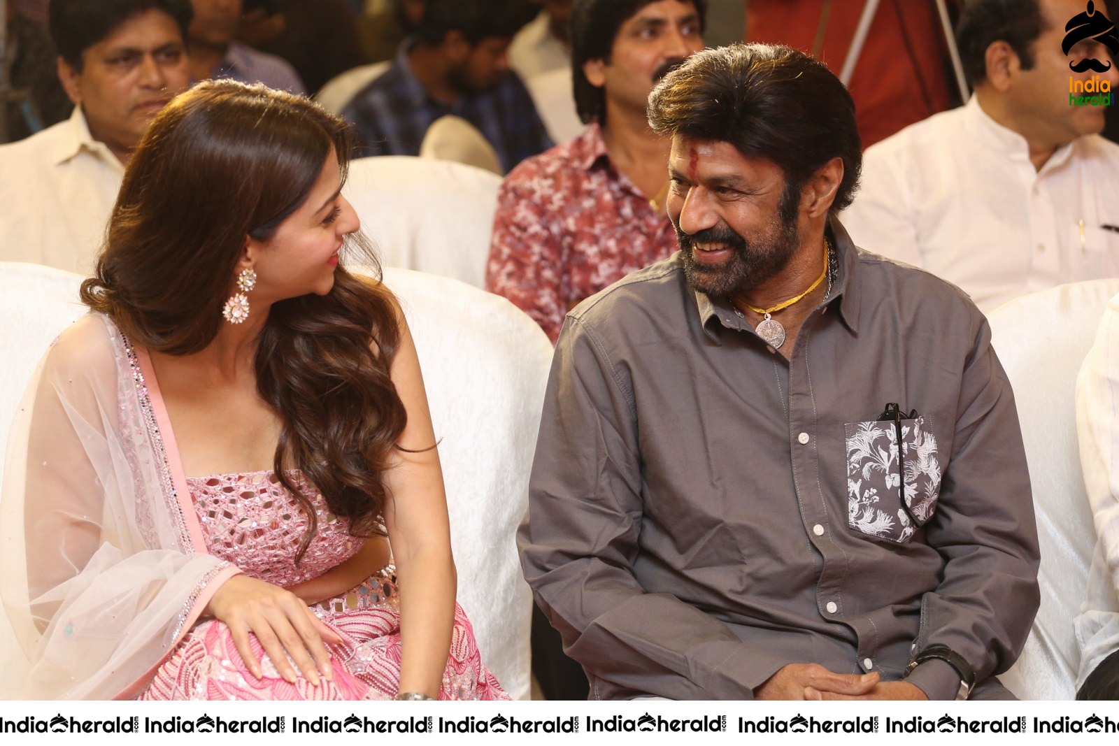 Actor Balayya spotted with Vedika On the Dais