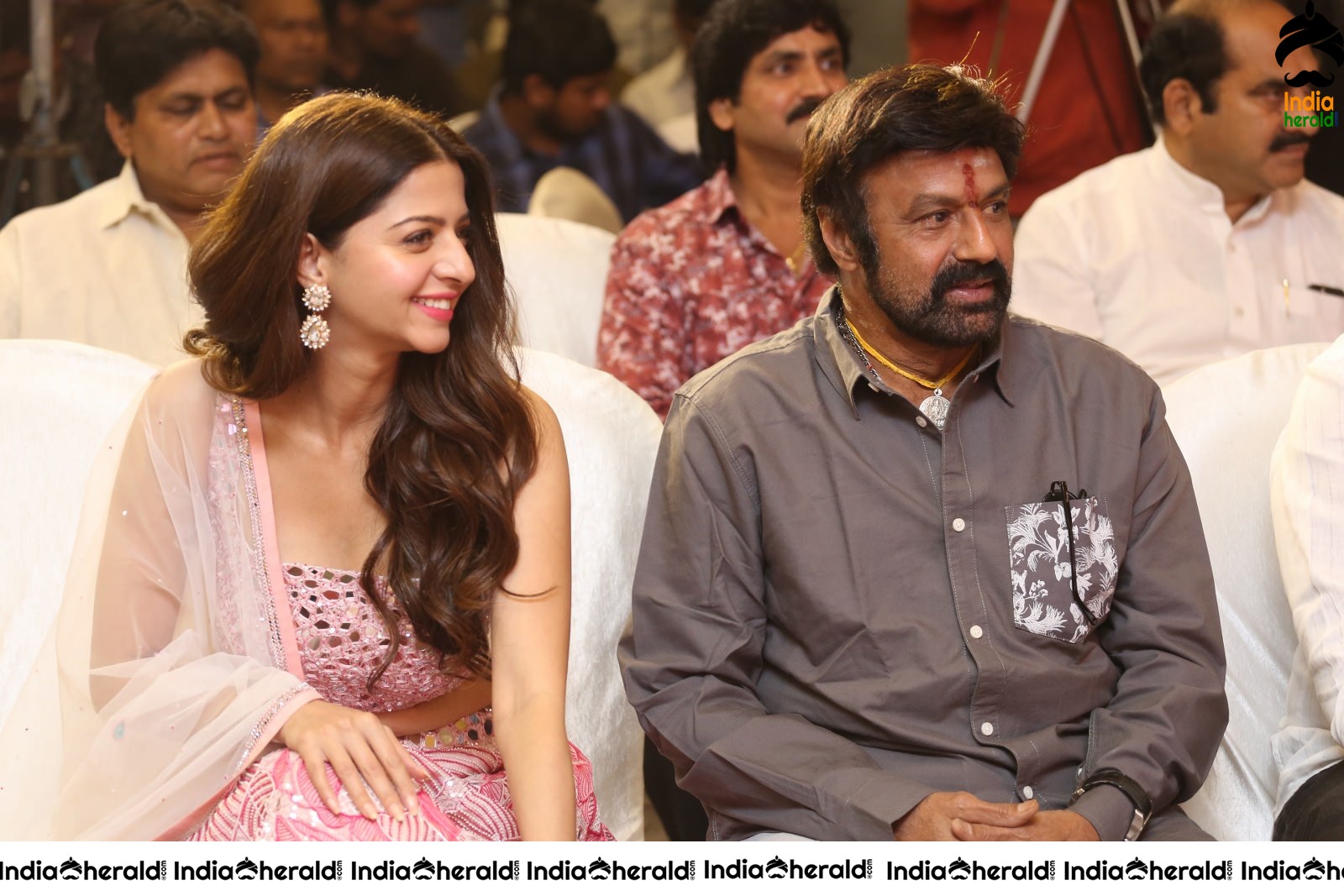 Actor Balayya spotted with Vedika On the Dais