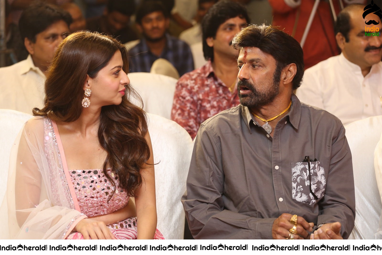 Actor Balayya spotted with Vedika On the Dais