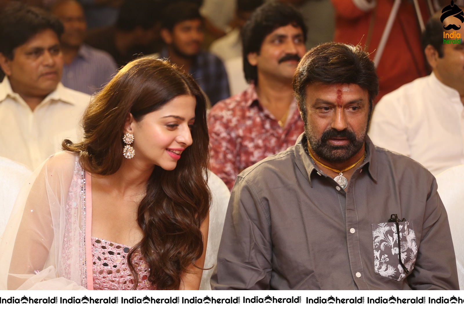 Actor Balayya spotted with Vedika On the Dais