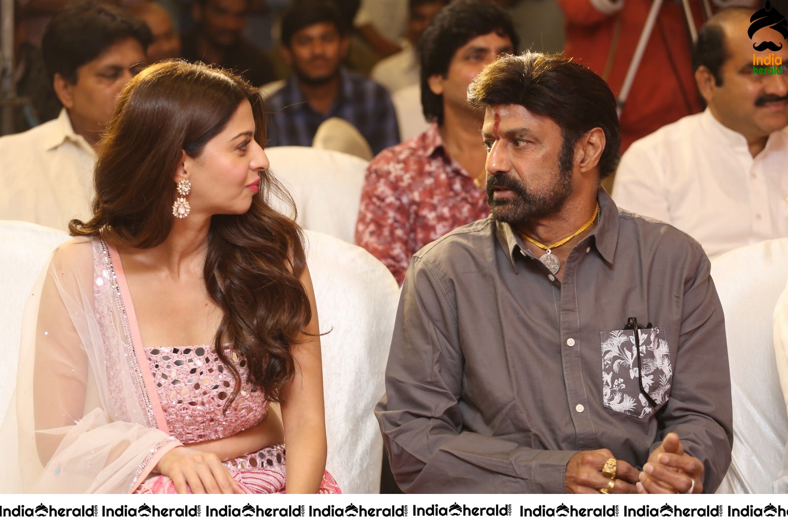 Actor Balayya spotted with Vedika On the Dais