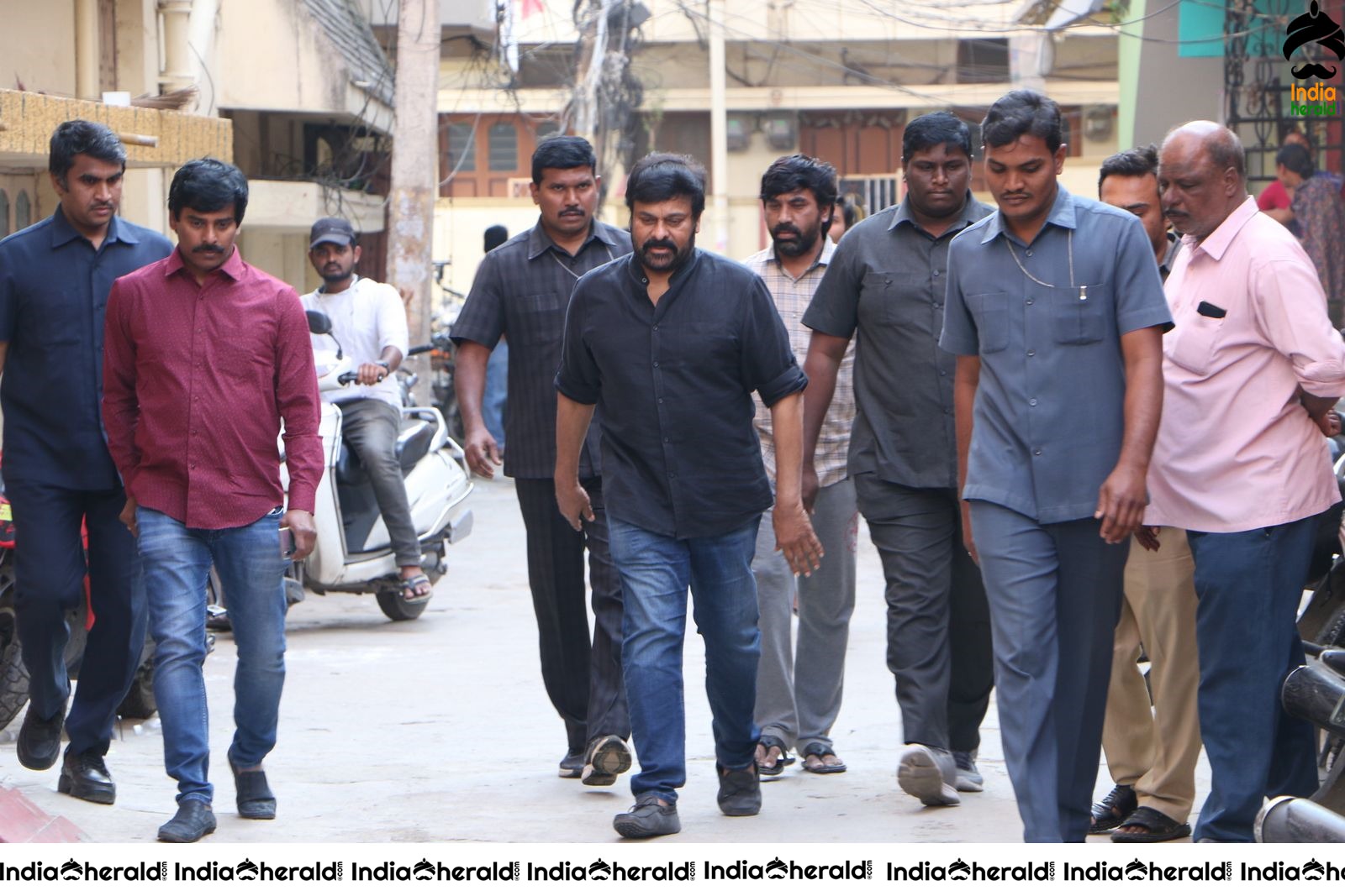 Actor Chiranjeevi Photos while Paying Final Respect to Sr Journalist Pasupuleti Ramarao Set 1