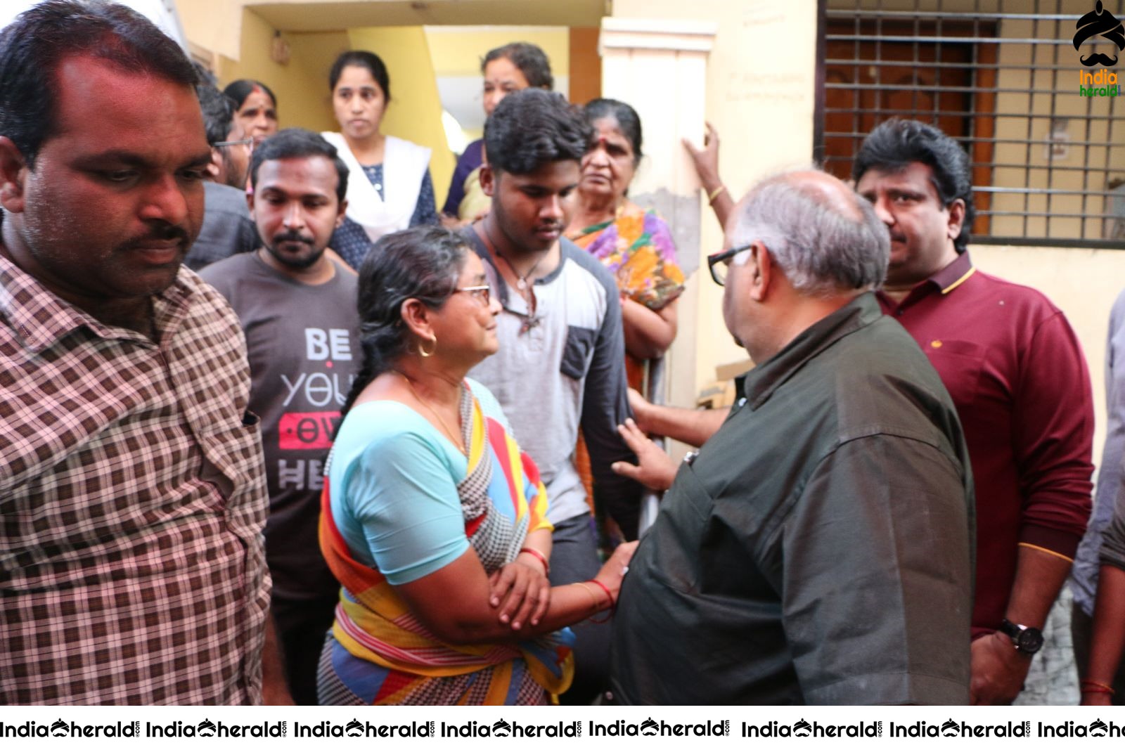 Actor Chiranjeevi Photos while Paying Final Respect to Sr Journalist Pasupuleti Ramarao Set 1