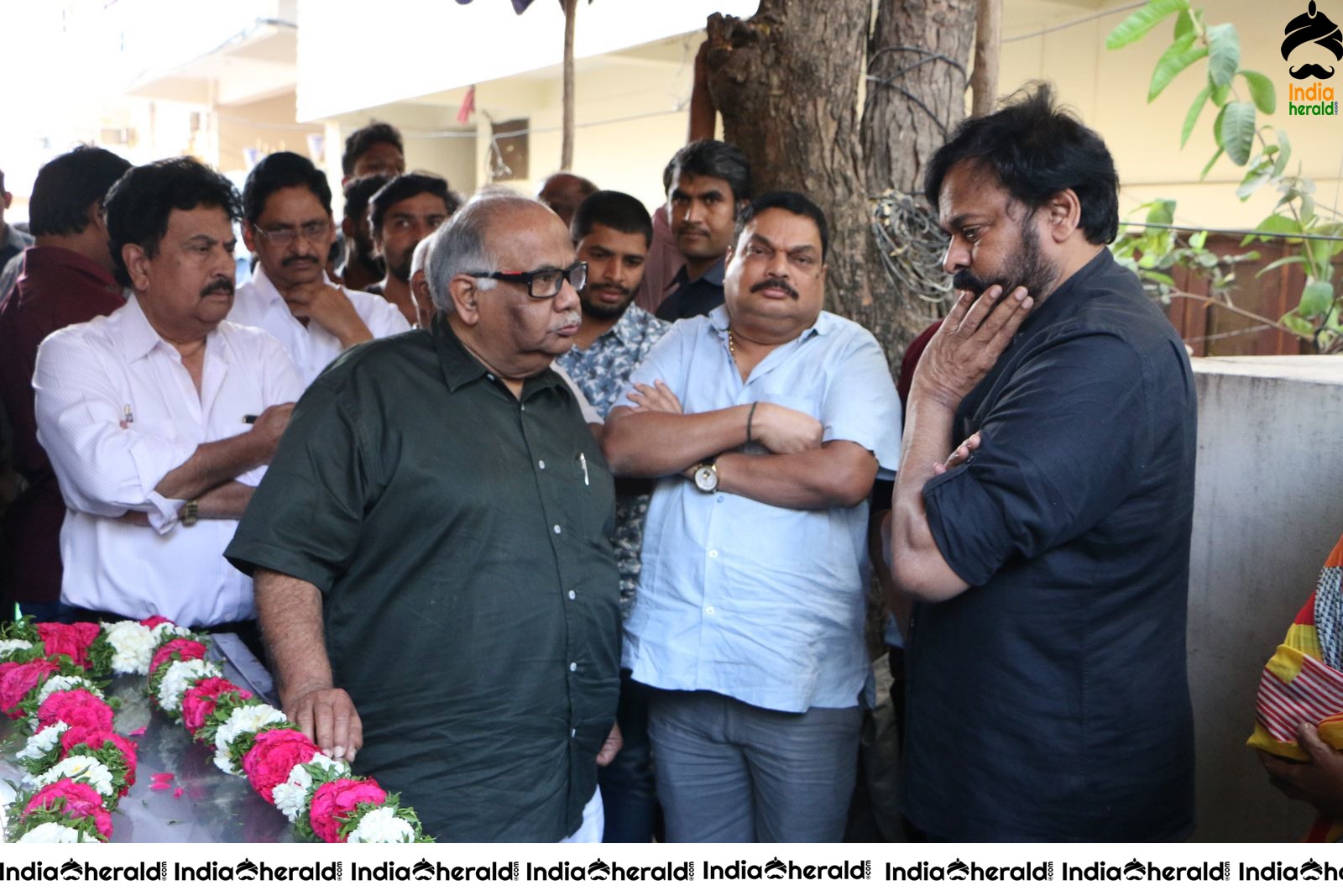 Actor Chiranjeevi Photos while Paying Final Respect to Sr Journalist Pasupuleti Ramarao Set 2