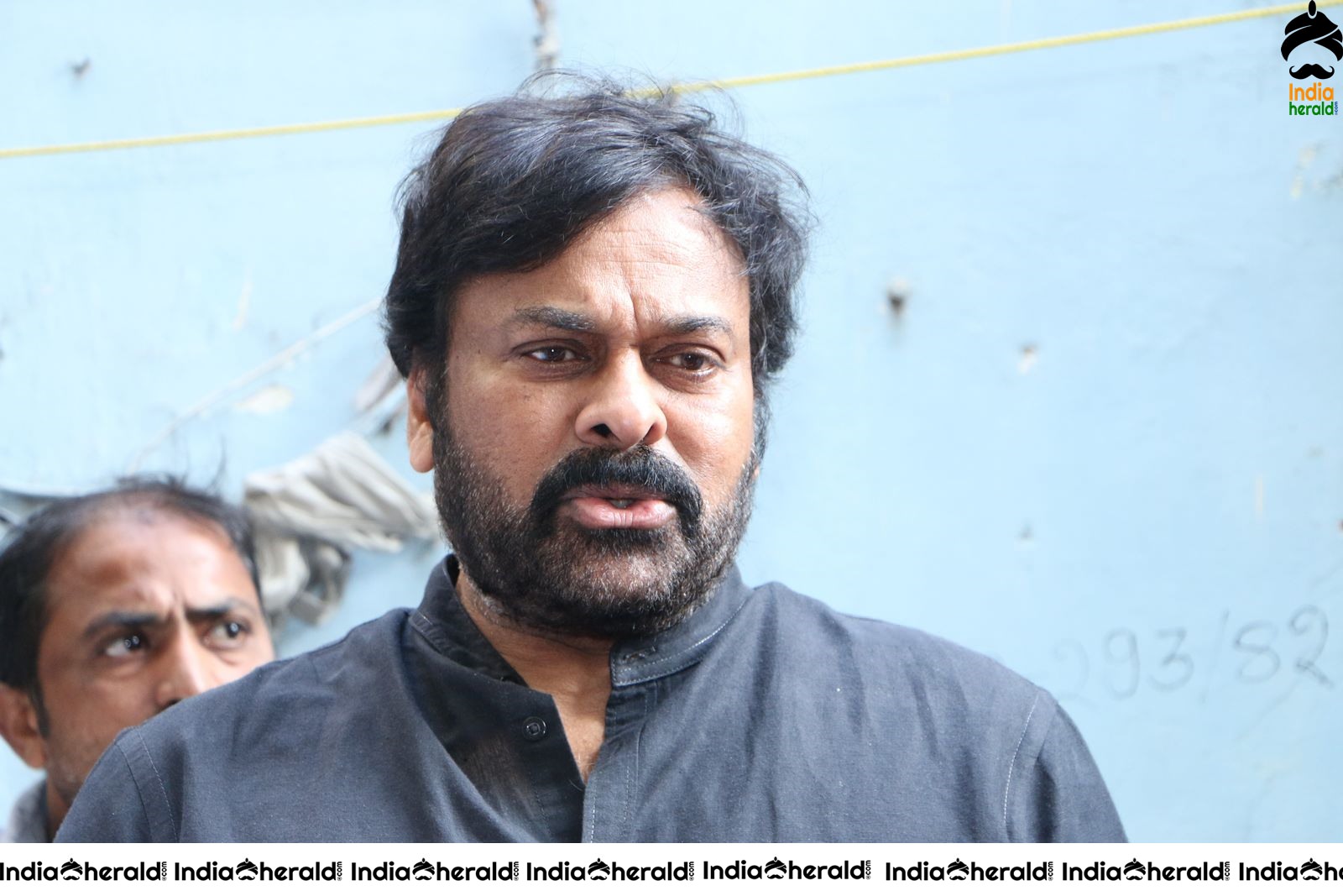 Actor Chiranjeevi Photos while Paying Final Respect to Sr Journalist Pasupuleti Ramarao Set 3