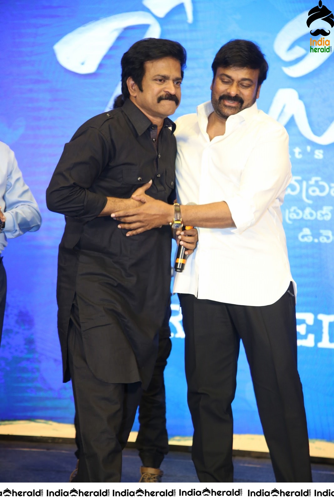 Actor Chiranjeevi Seen Interacting with other actors during an event Set 3