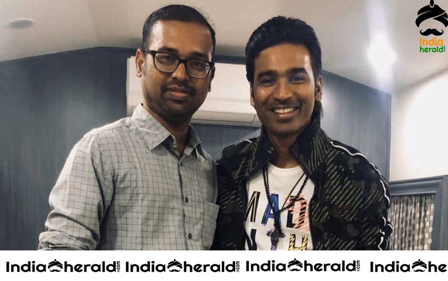 Actor Dhanush seen with Director Ram Kumar