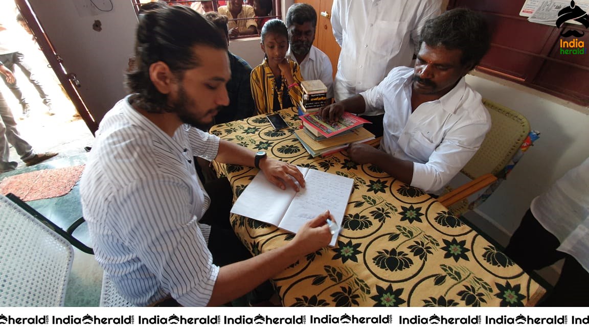 Actor Gautham Karthik meets Orphan Kids at Ashram Set 2