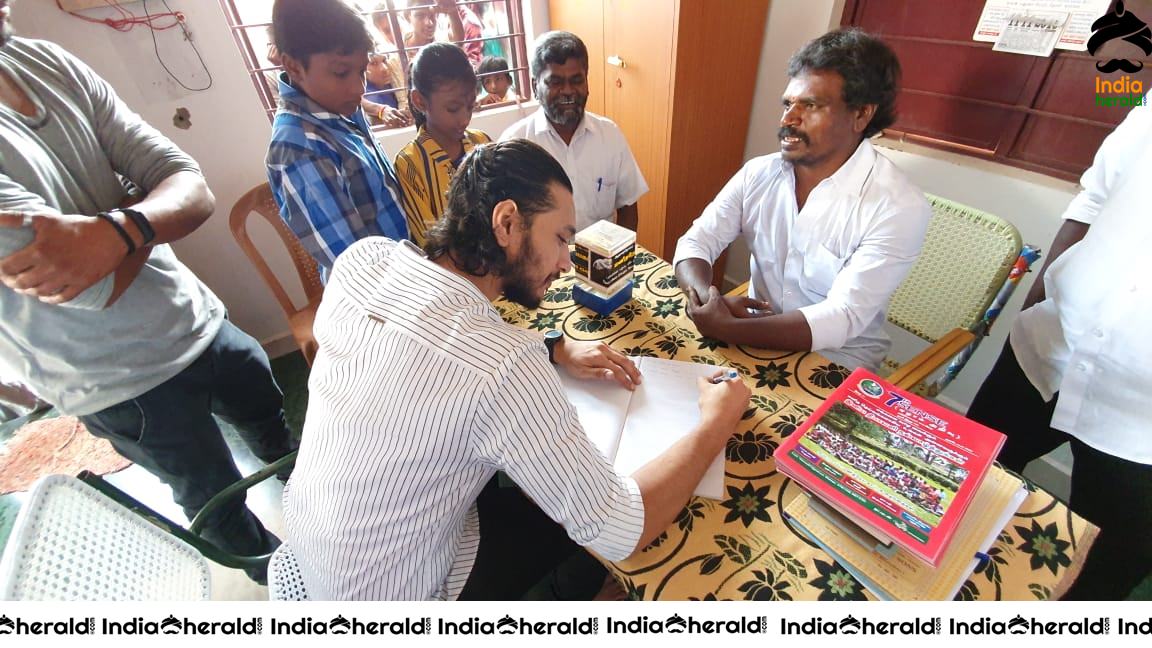 Actor Gautham Karthik meets Orphan Kids at Ashram Set 2