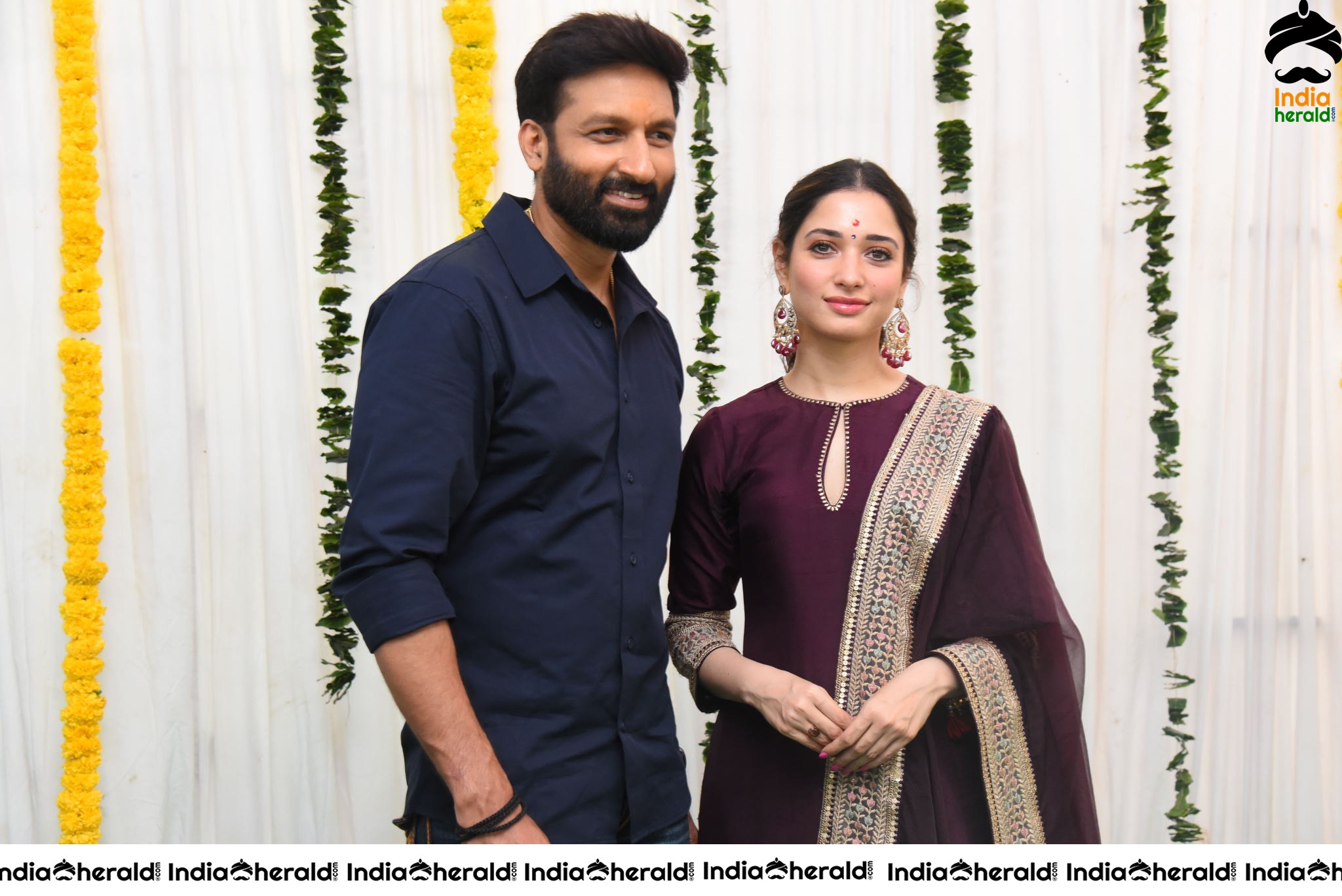 Actor Gopichand along with Milky White Beauty Tamanna Set 2