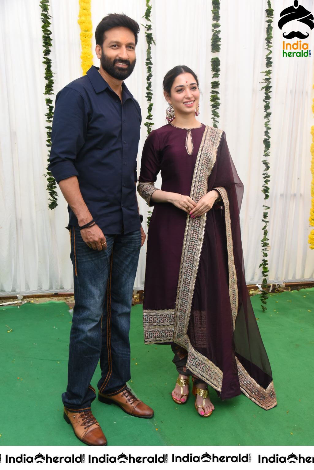 Actor Gopichand along with Milky White Beauty Tamanna Set 2