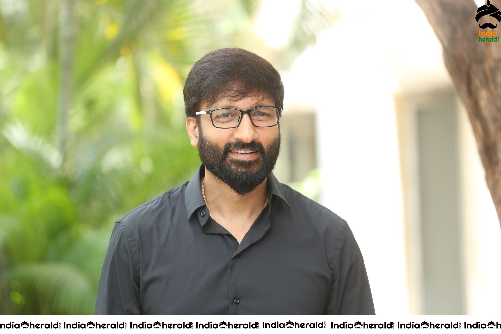 Actor Gopichand Interview Stills in Black Set 1