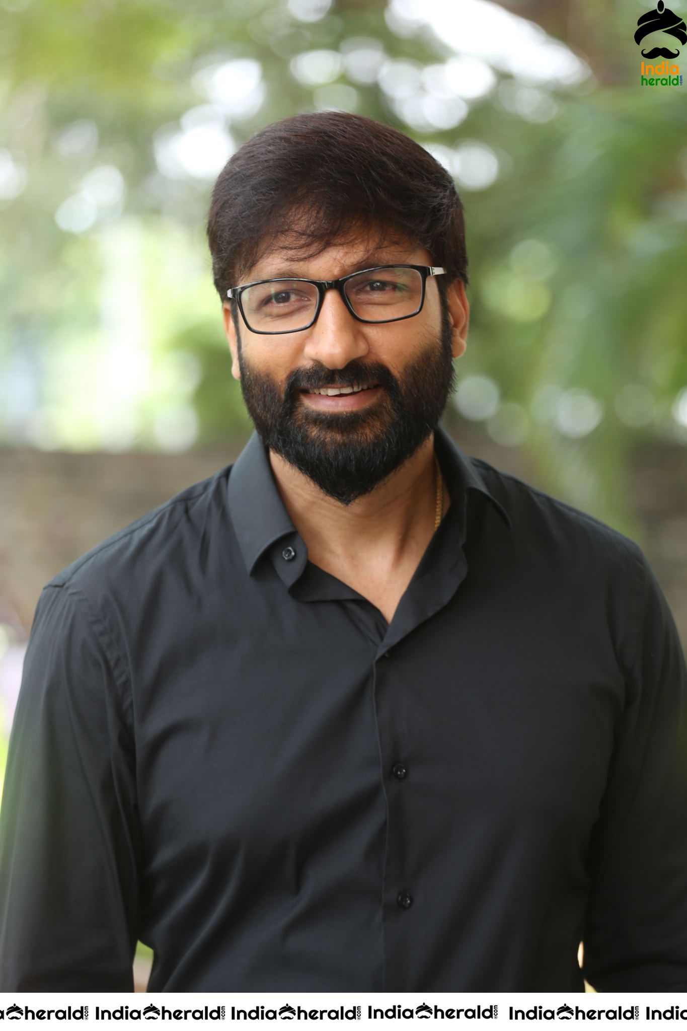 Actor Gopichand Interview Stills in Black Set 1