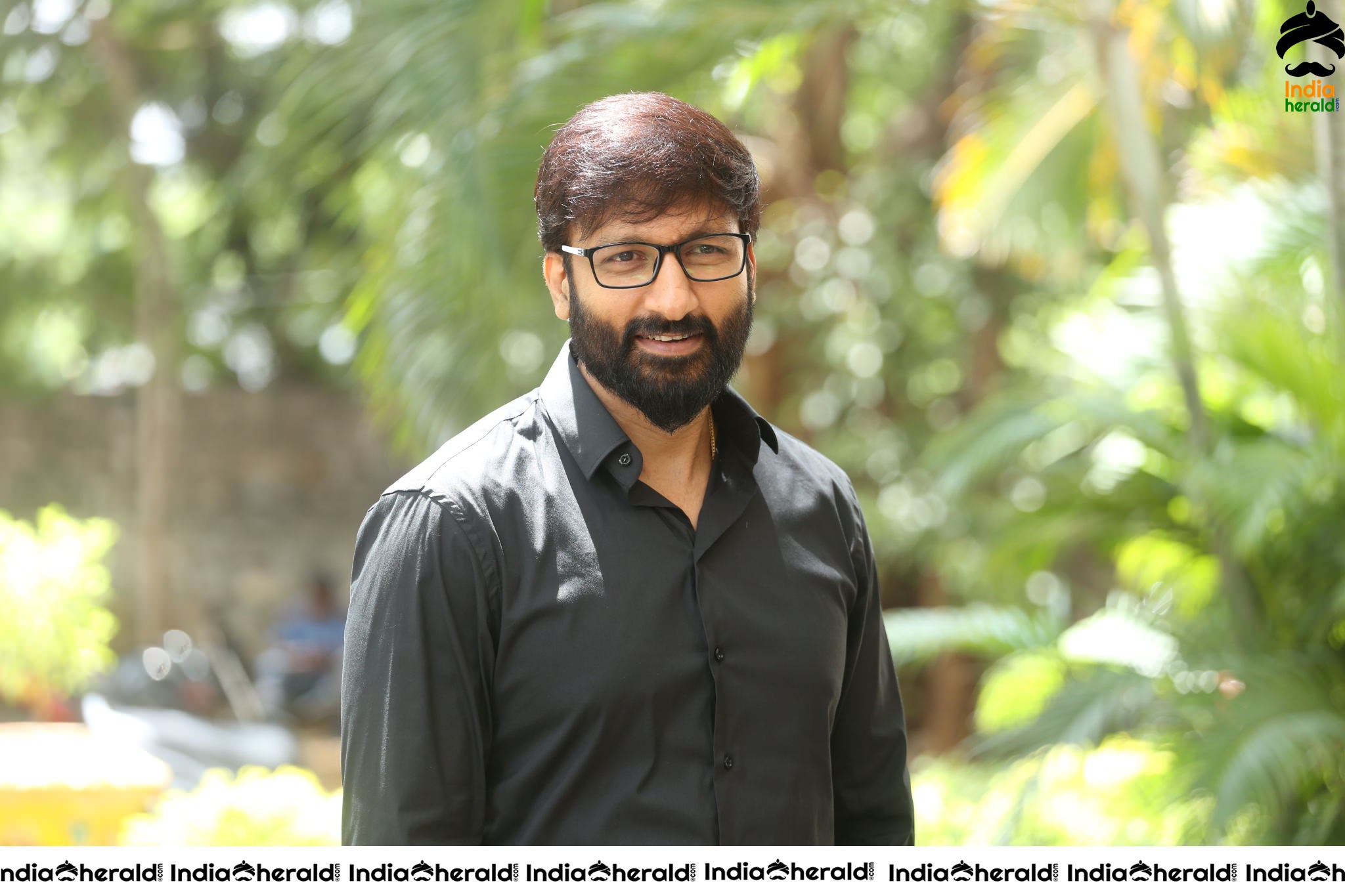 Actor Gopichand Interview Stills in Black Set 1