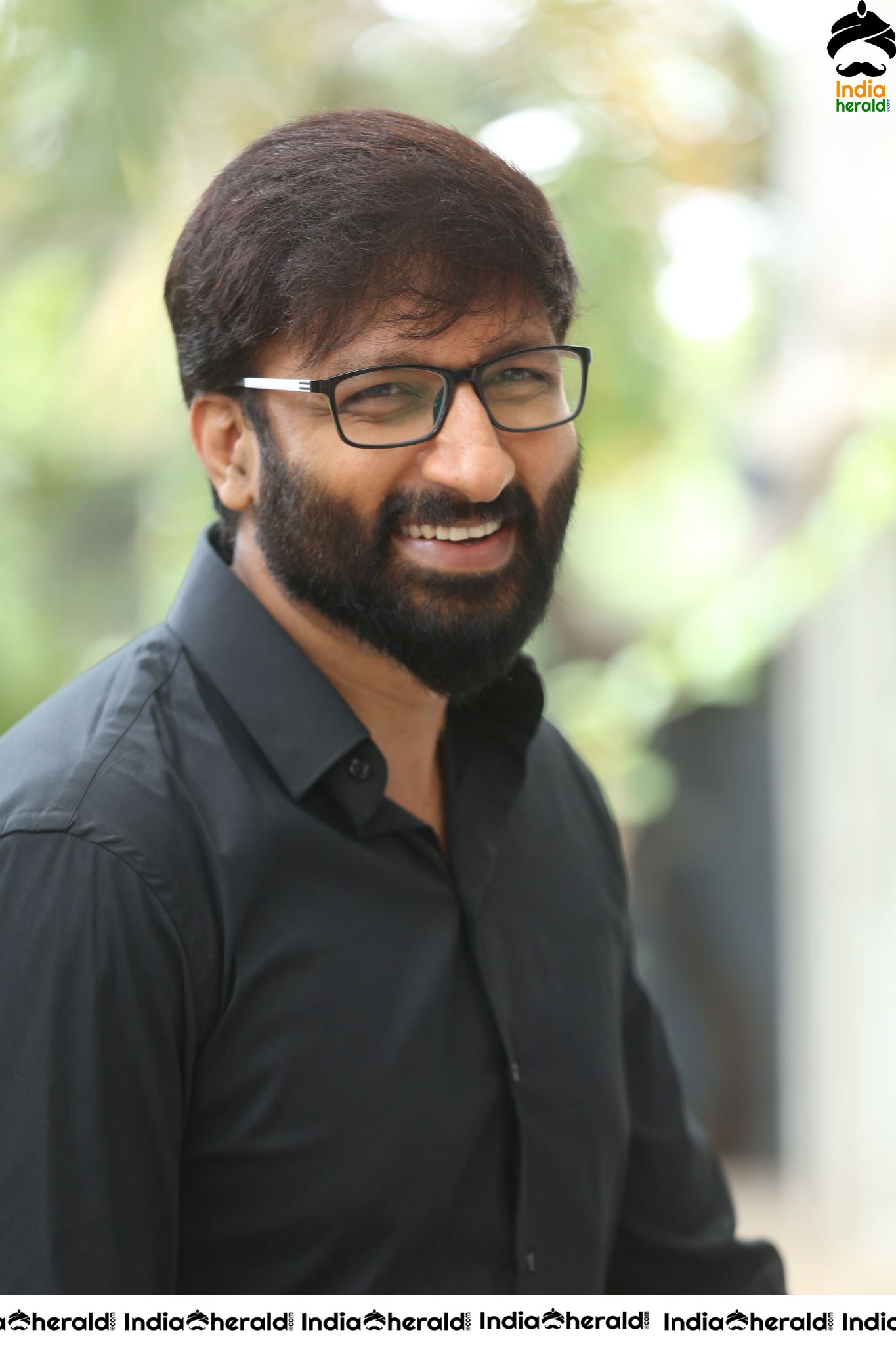 Actor Gopichand Interview Stills in Black Set 2