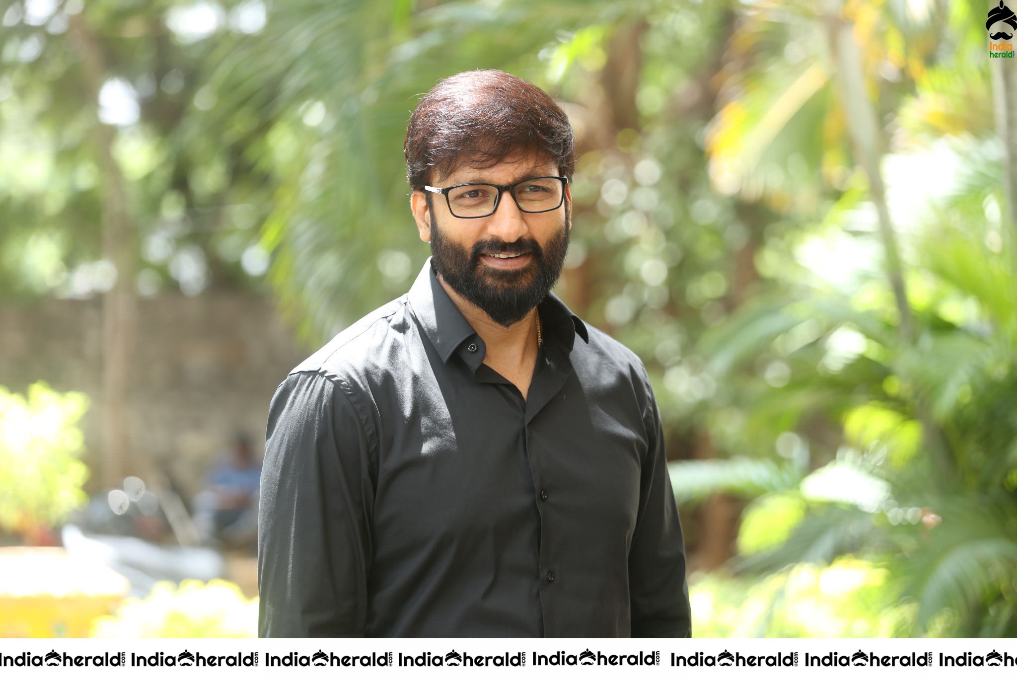 Actor Gopichand Latest Clicks with Nerd Glasses and Thick Beard Set 1