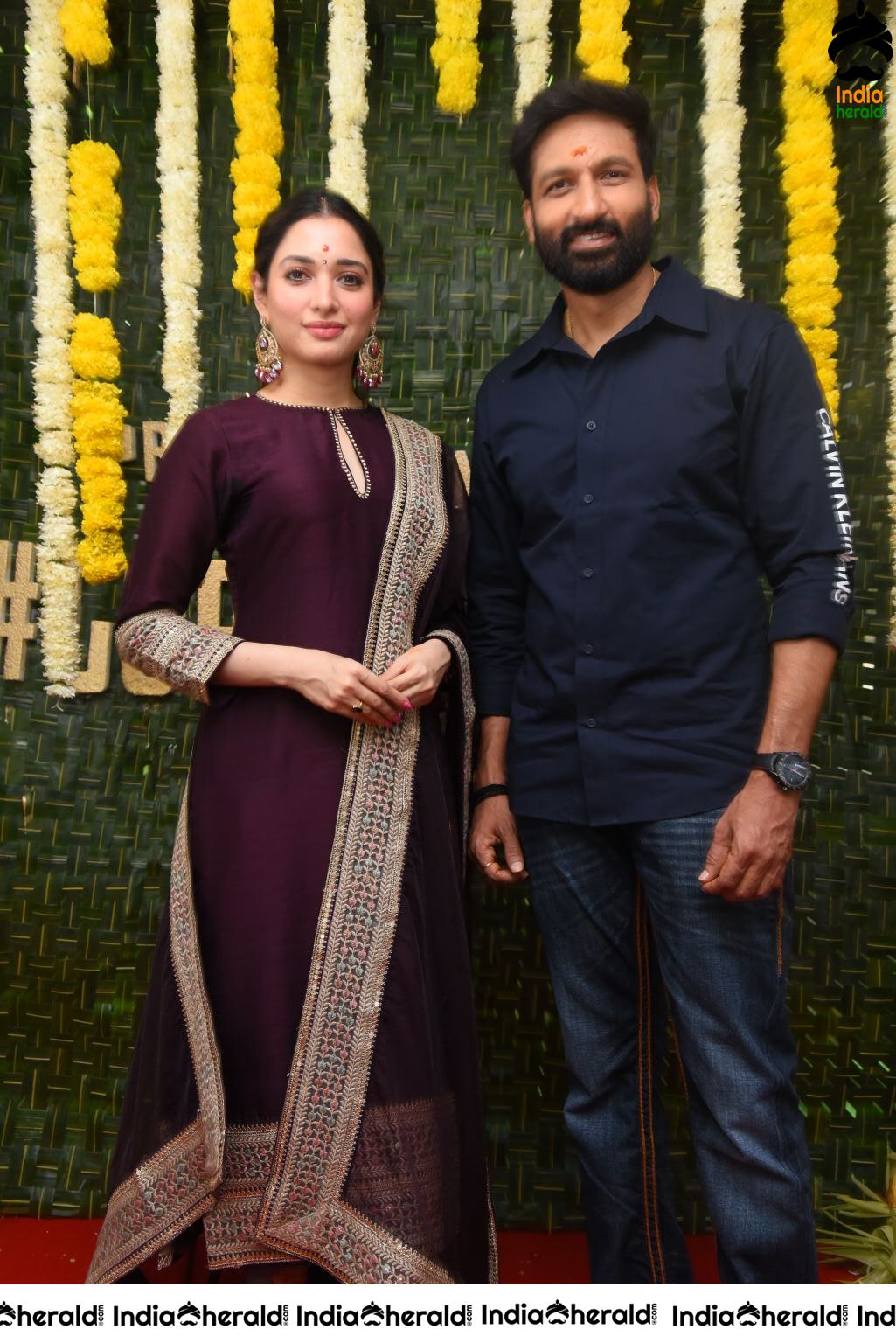 Actor Gopichand Photos with Milky Beauty Tamanna Set 2