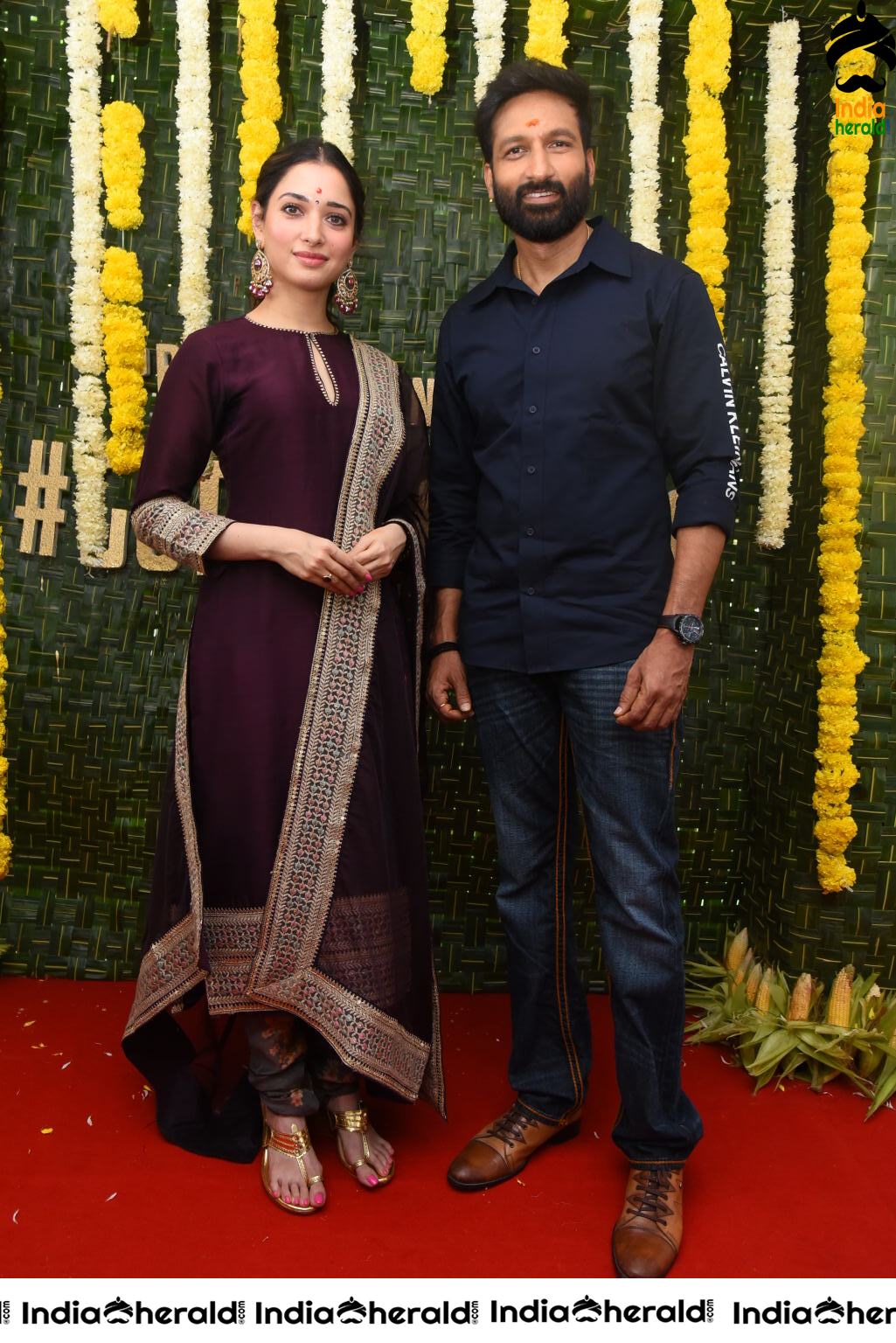 Actor Gopichand Photos with Milky Beauty Tamannaah