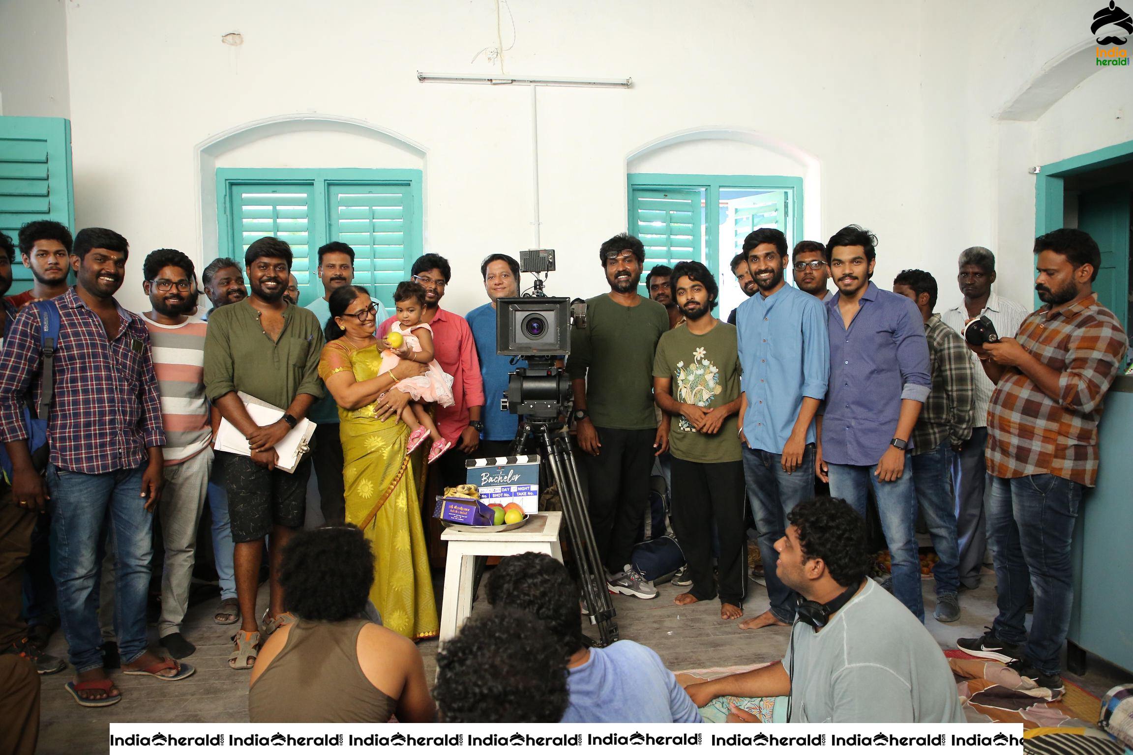 Actor GV Prakash in Bachelor Shooting Begins