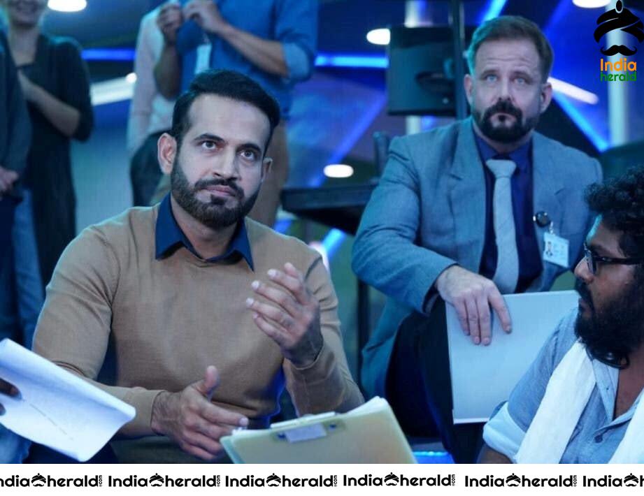 Actor Irfan Pathan from the sets of his Kollywood Debut Vikram 58