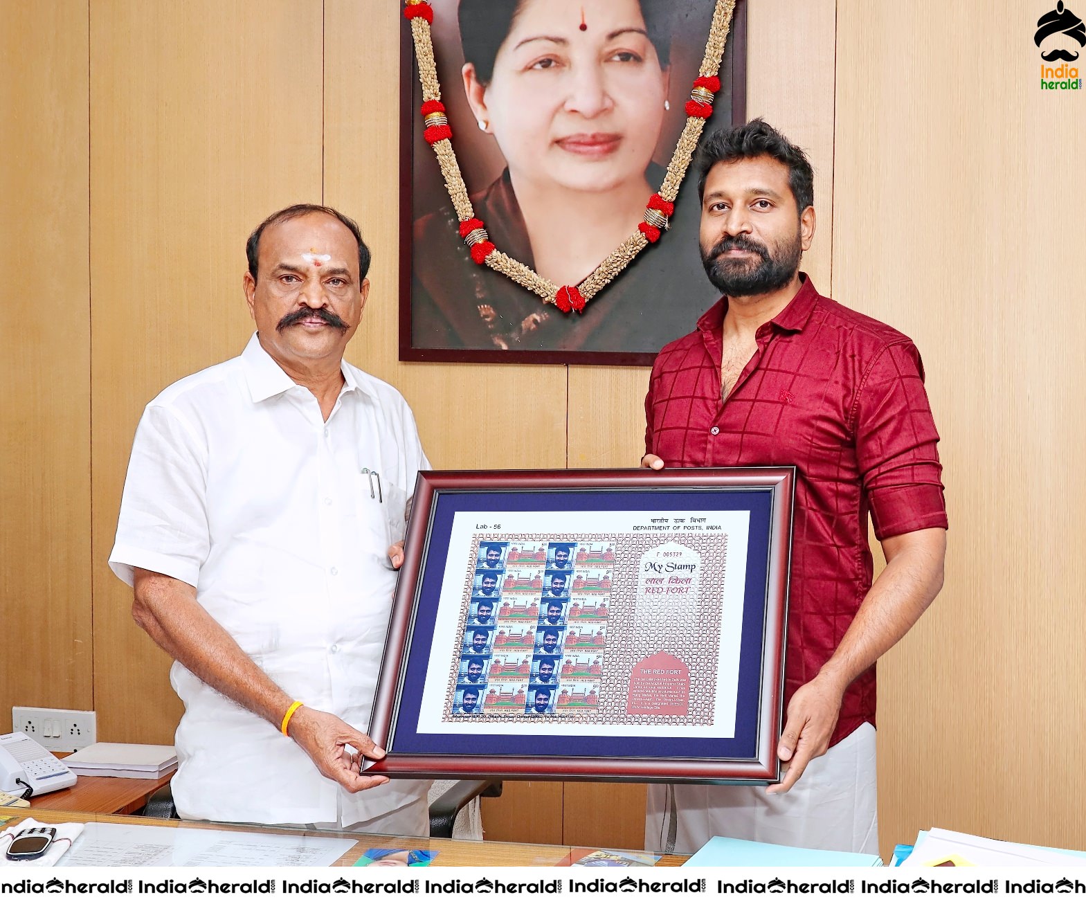 Actor Jaivanth with Minister Kadambur Raju