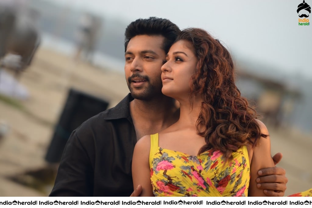 Actor Jayam Ravi Unseen Smooching Hot Photos with Nayanthara by Beach Side Set 2