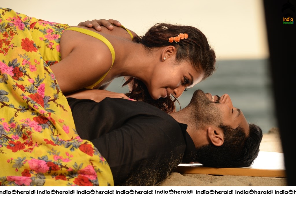 Actor Jayam Ravi Unseen Smooching Hot Photos with Nayanthara by Beach Side Set 2