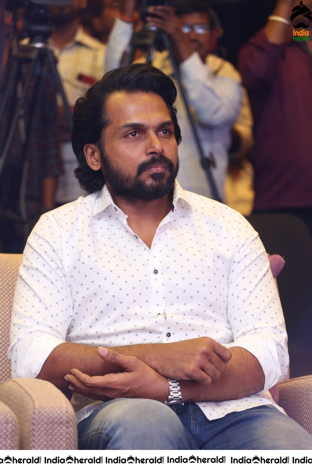 Actor Karthi Latest Stills in White Formals