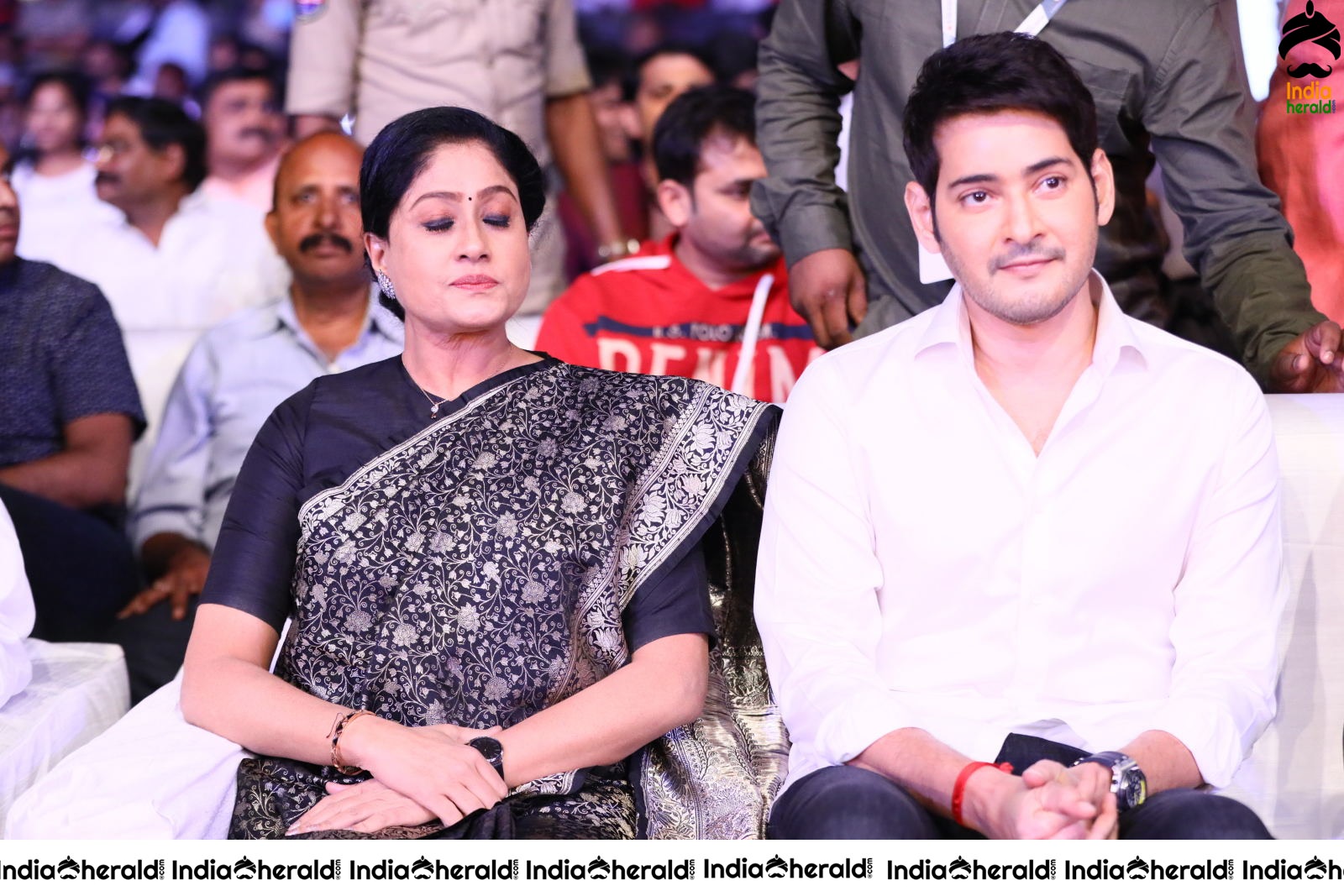 Actor Mahesh Babu seen with Vijayshanthi and having a chit chat session