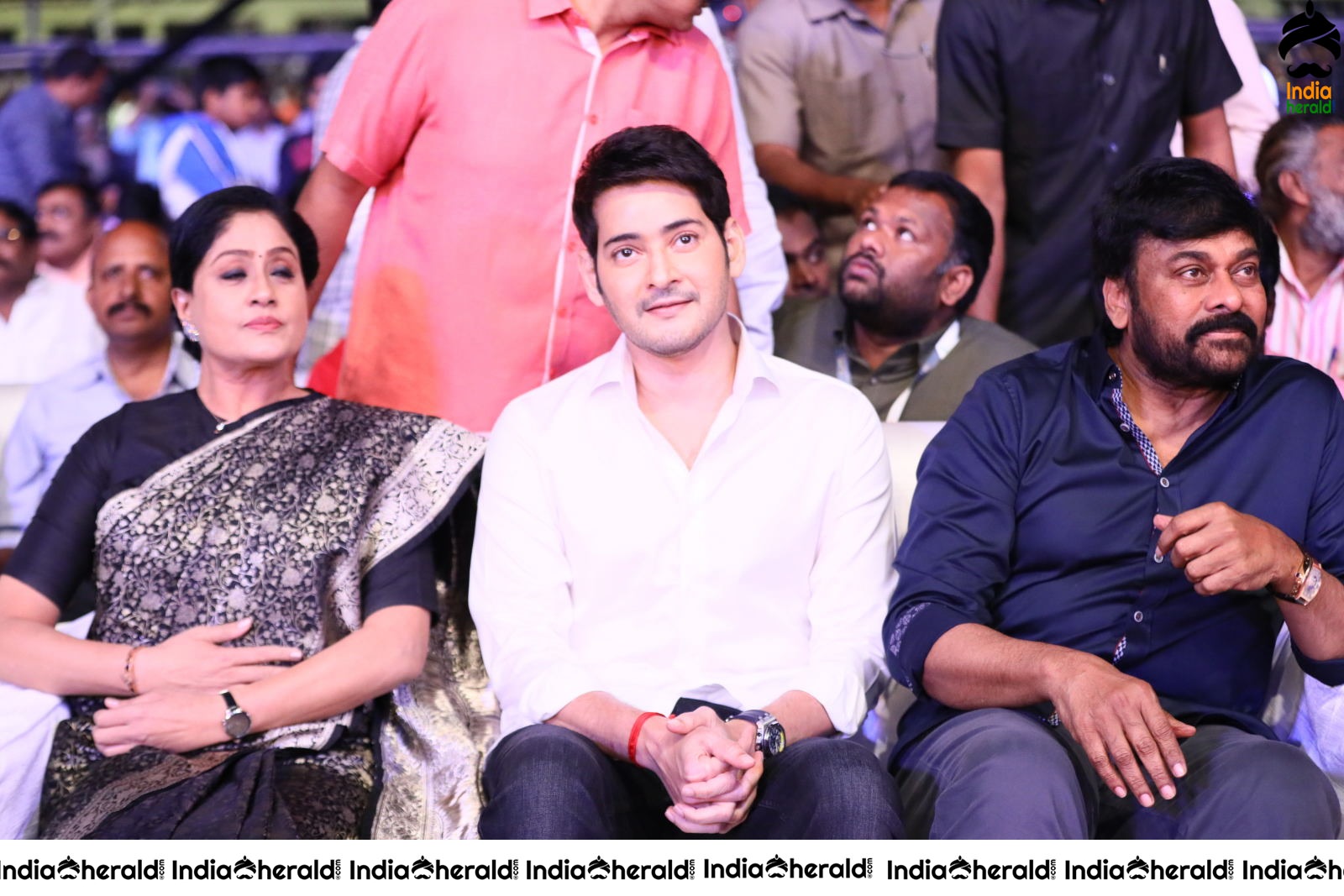 Actor Mahesh Babu seen with Vijayshanthi and having a chit chat session