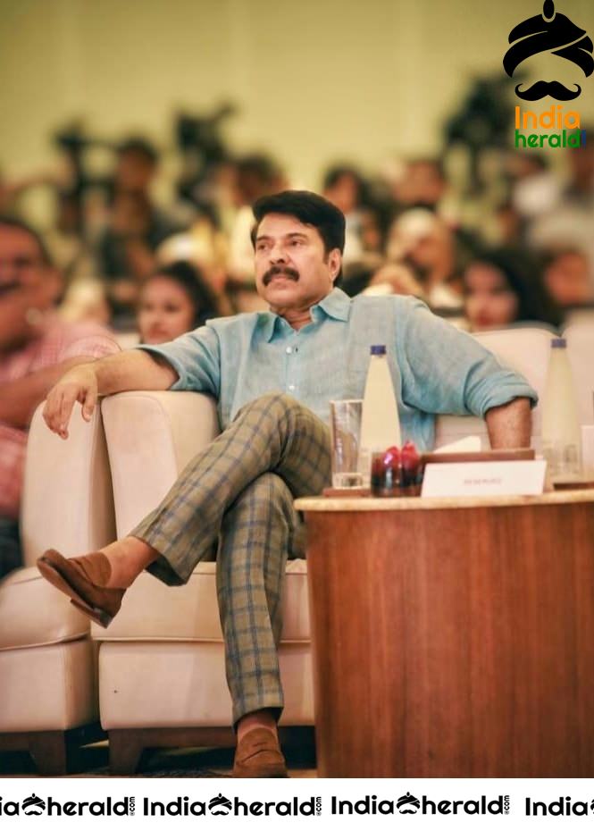 Actor Mammootty at Maamangam Audio Launch
