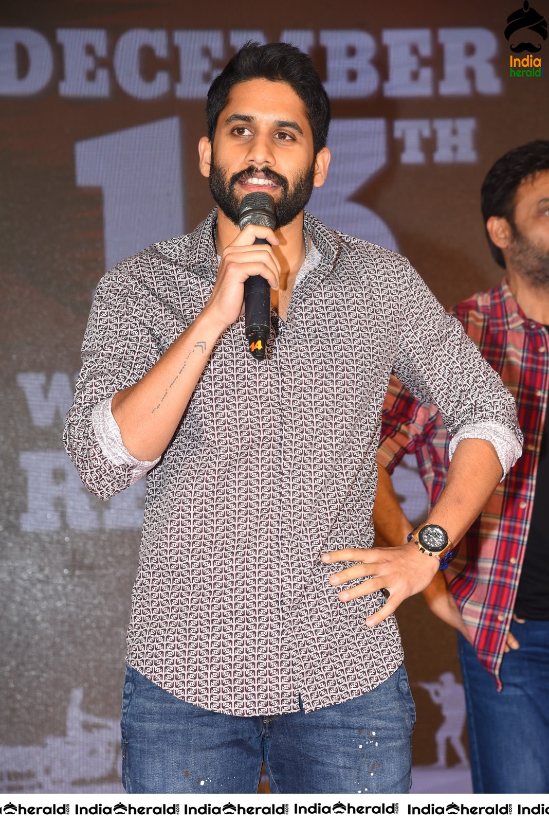 Actor Naga Chaitanya is stylish and suave at Venky Mama Meet Set 2