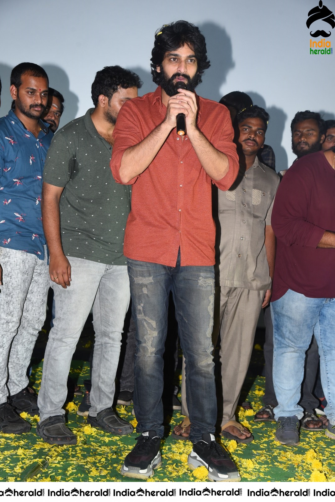 Actor Naga Shaurya Press meet stills during success tour at Ongole Set 2