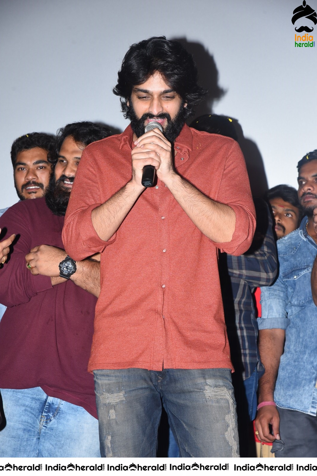 Actor Naga Shaurya Speech Photos at Guntur during Aswathama Success meet Set 1