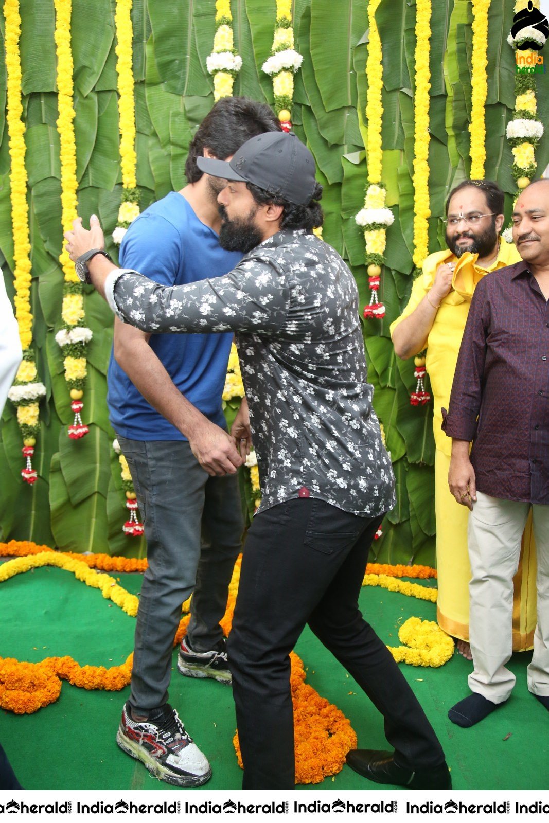 Actor Naga Shourya Latest Stills from the Pooja of his new venture