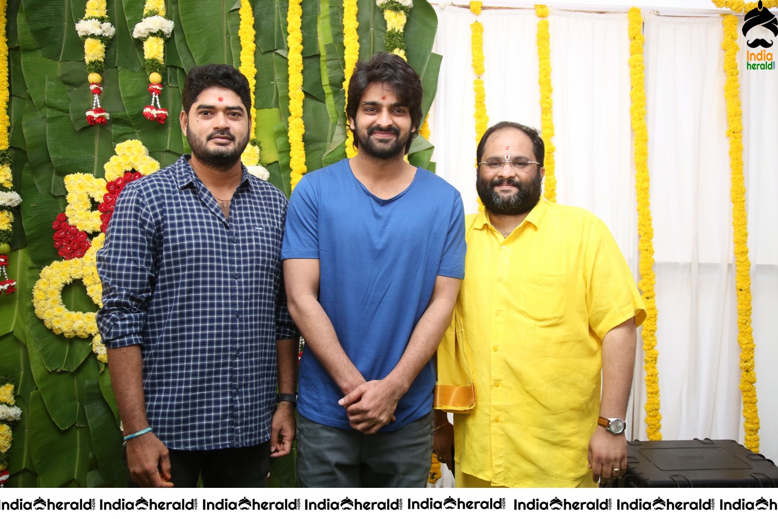 Actor Naga Shourya Latest Stills from the Pooja of his new venture