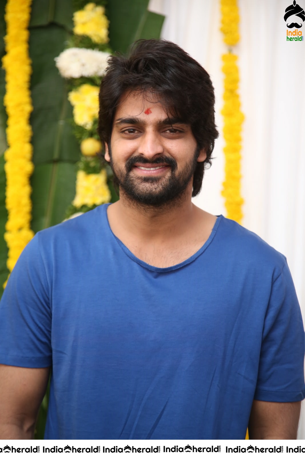 Actor Naga Shourya Latest Stills from the Pooja of his new venture