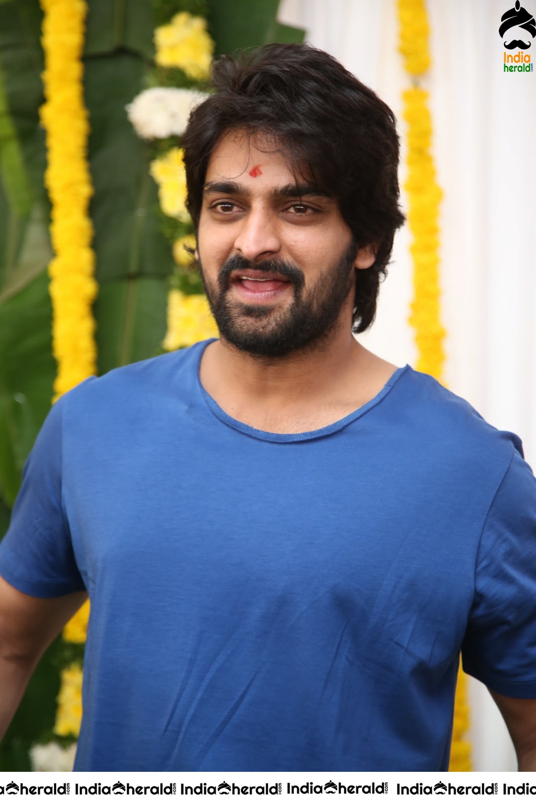 Actor Naga Shourya Latest Stills from the Pooja of his new venture
