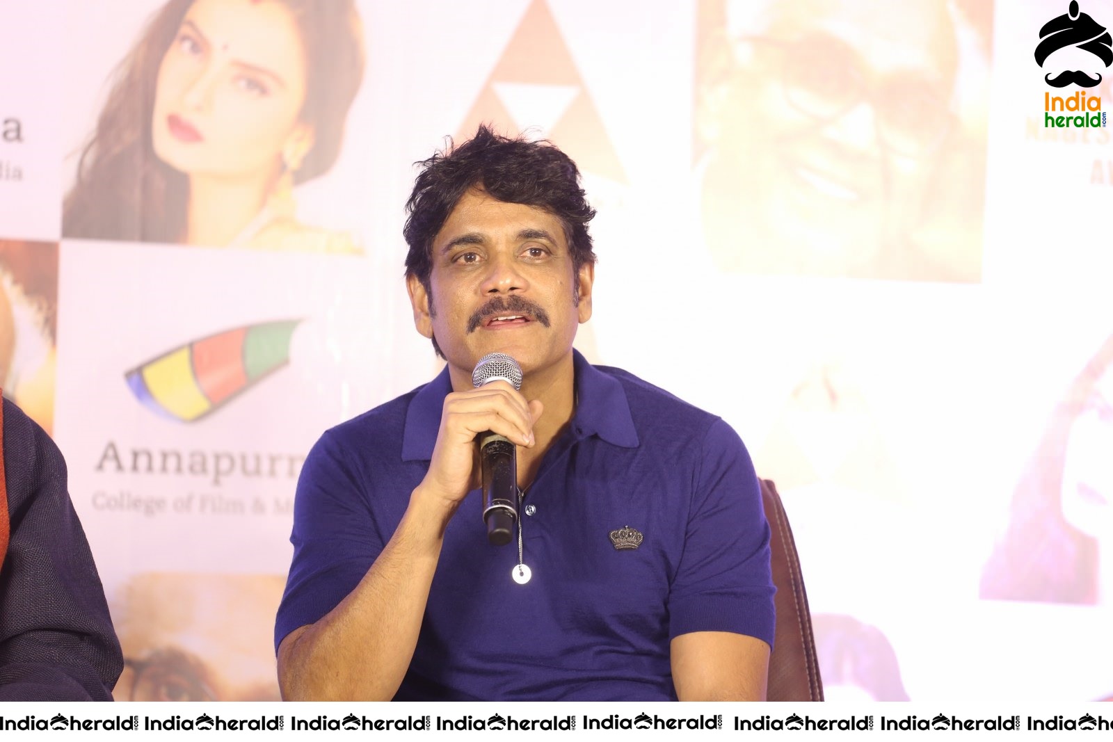 Actor Nagarjuna Latest Stills at ANR National award Press Meet Set 1