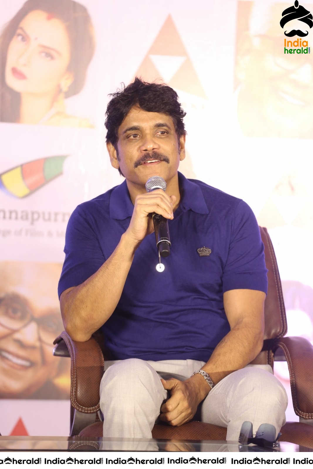 Actor Nagarjuna Latest Stills at ANR National award Press Meet Set 1
