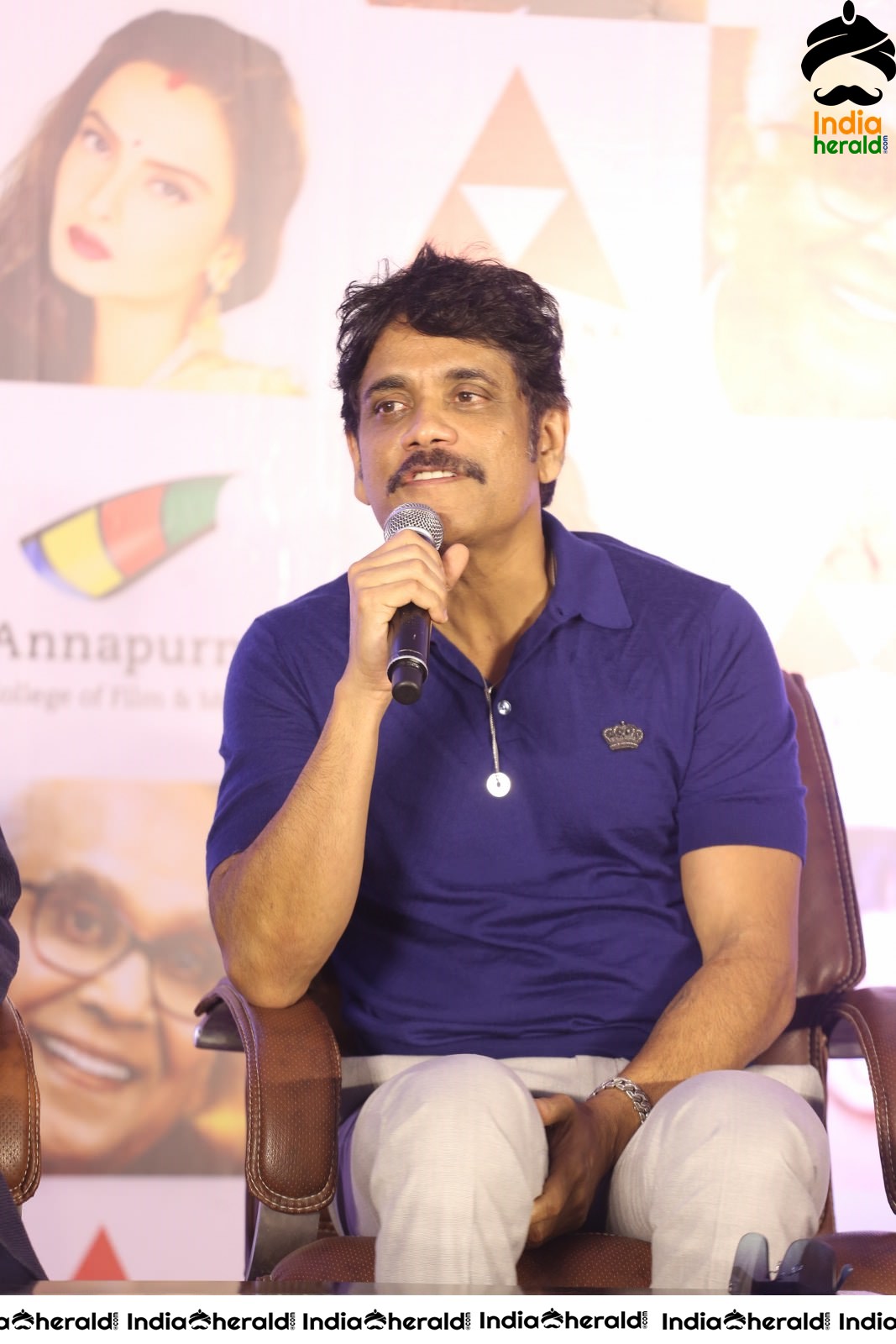 Actor Nagarjuna Latest Stills at ANR National award Press Meet Set 1