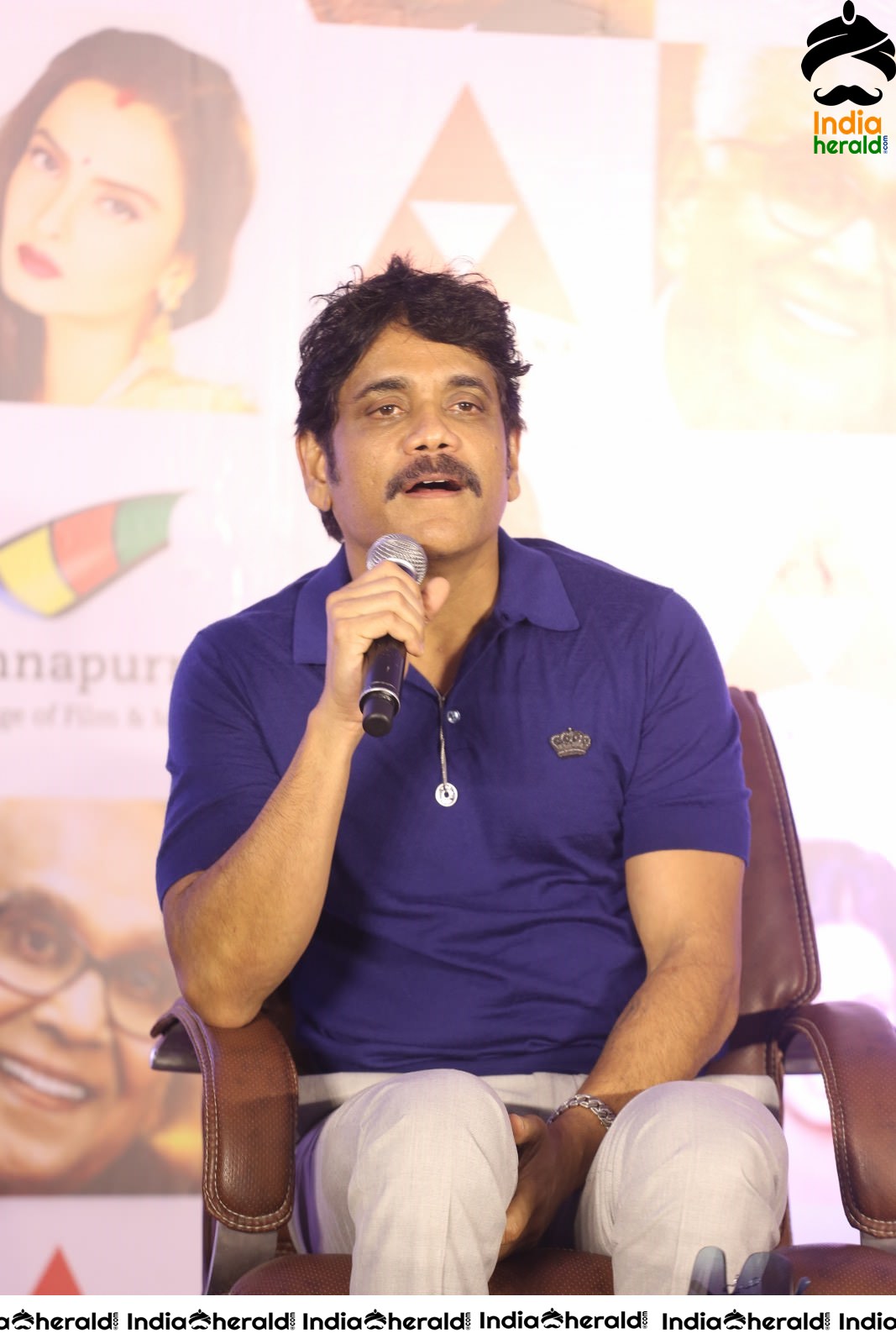 Actor Nagarjuna Latest Stills at ANR National award Press Meet Set 1