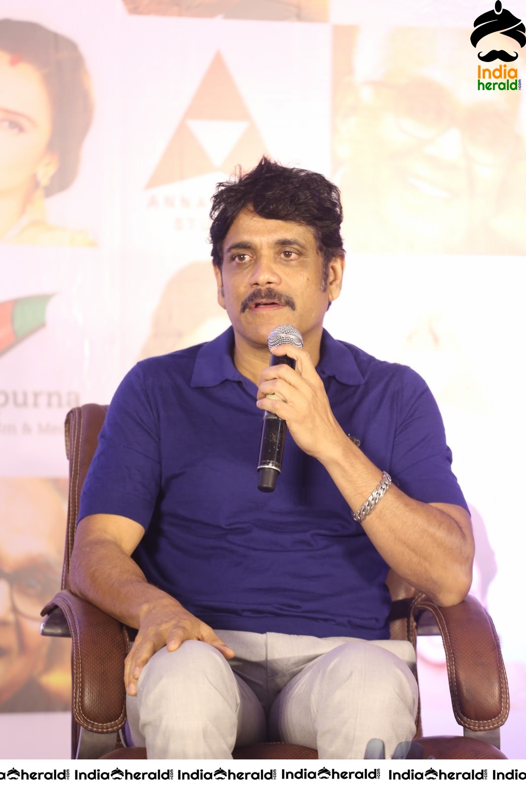 Actor Nagarjuna Latest Stills at ANR National award Press Meet Set 2