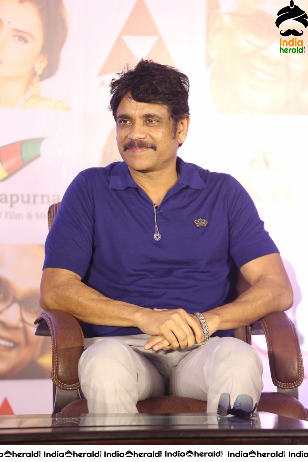 Actor Nagarjuna Latest Stills at ANR National award Press Meet Set 2
